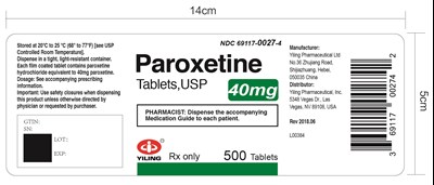 paroxetine-40mg 500s - paroxetine 40mg 500s
